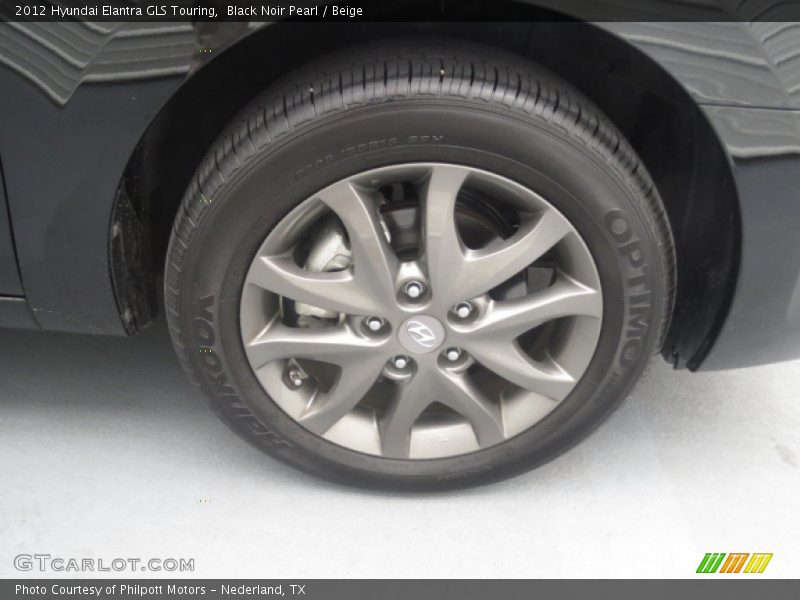 Black Noir Pearl / Beige 2012 Hyundai Elantra GLS Touring