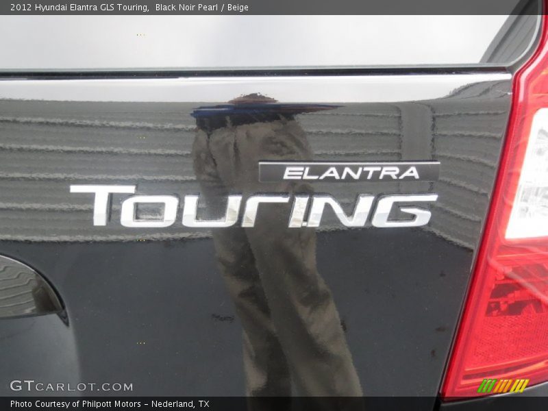 Black Noir Pearl / Beige 2012 Hyundai Elantra GLS Touring