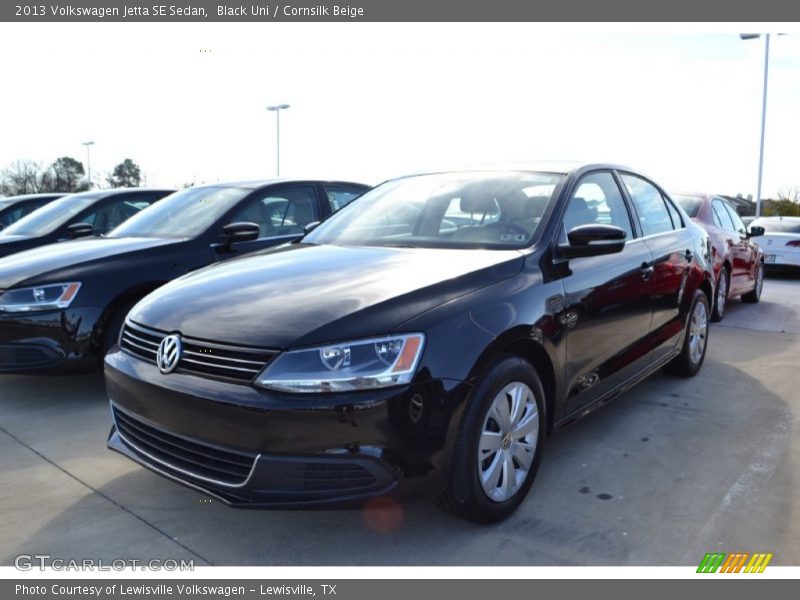 Black Uni / Cornsilk Beige 2013 Volkswagen Jetta SE Sedan