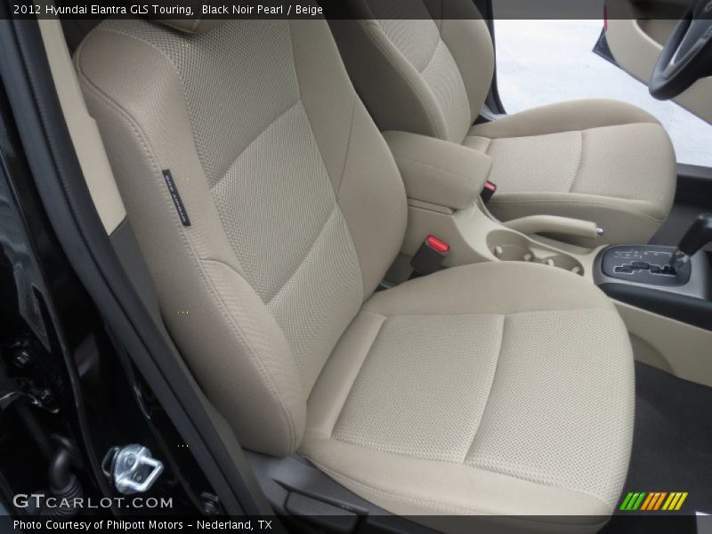 Black Noir Pearl / Beige 2012 Hyundai Elantra GLS Touring