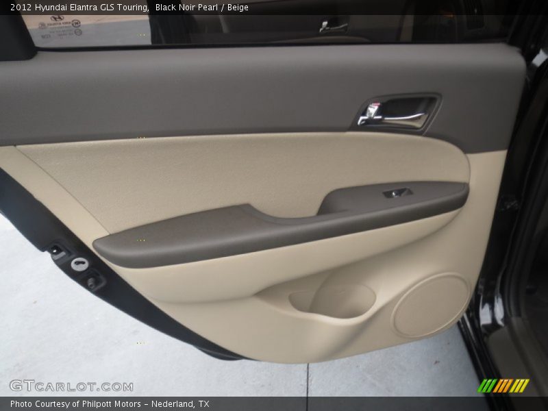 Black Noir Pearl / Beige 2012 Hyundai Elantra GLS Touring