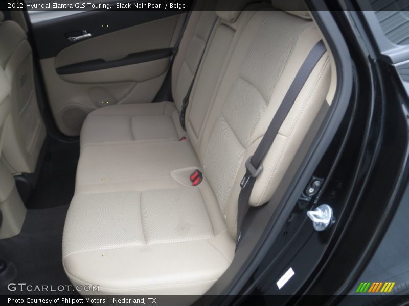 Black Noir Pearl / Beige 2012 Hyundai Elantra GLS Touring