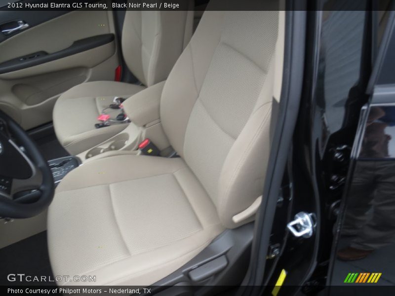 Black Noir Pearl / Beige 2012 Hyundai Elantra GLS Touring