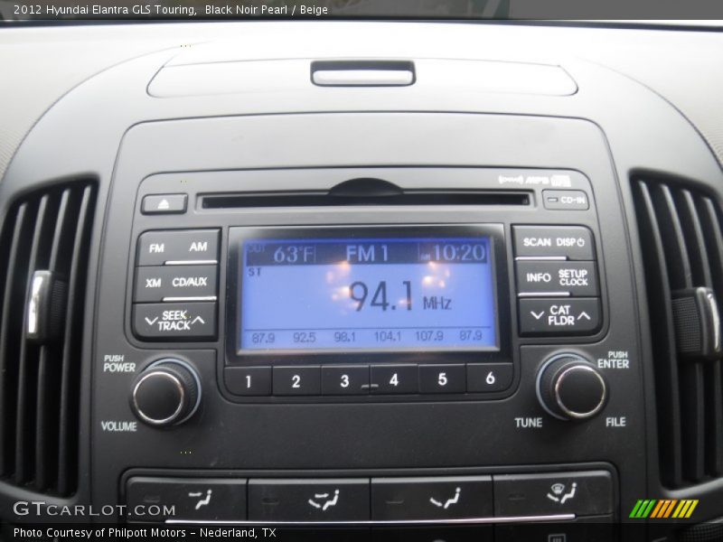 Black Noir Pearl / Beige 2012 Hyundai Elantra GLS Touring