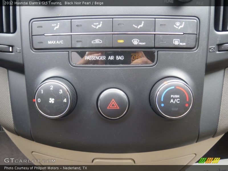 Black Noir Pearl / Beige 2012 Hyundai Elantra GLS Touring