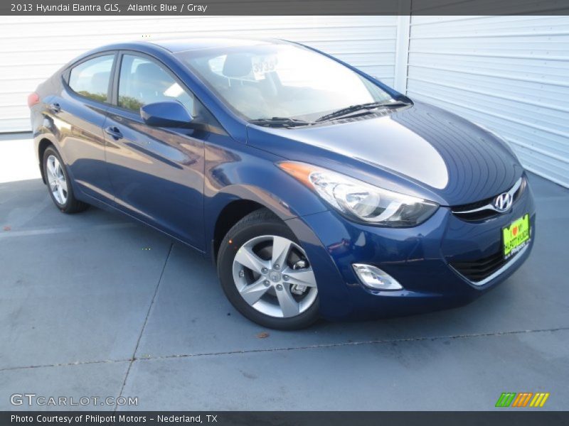 Atlantic Blue / Gray 2013 Hyundai Elantra GLS