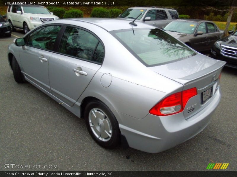 Alabaster Silver Metallic / Blue 2009 Honda Civic Hybrid Sedan