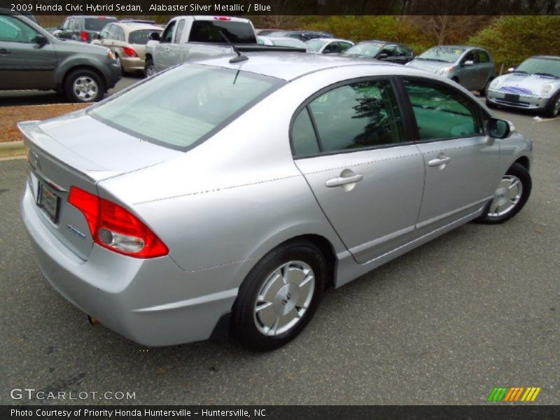Alabaster Silver Metallic / Blue 2009 Honda Civic Hybrid Sedan
