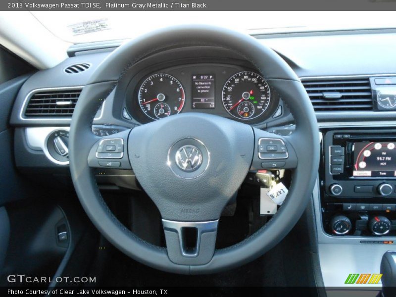 Platinum Gray Metallic / Titan Black 2013 Volkswagen Passat TDI SE