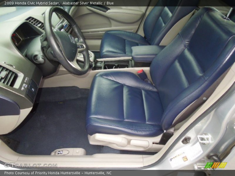 Alabaster Silver Metallic / Blue 2009 Honda Civic Hybrid Sedan