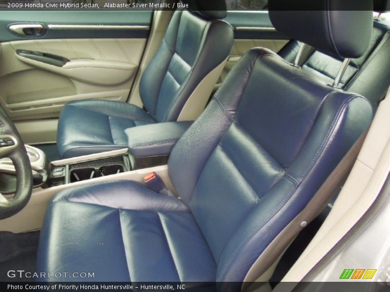 Alabaster Silver Metallic / Blue 2009 Honda Civic Hybrid Sedan