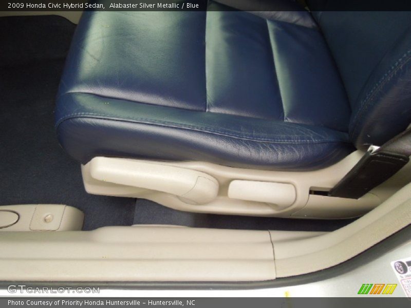 Alabaster Silver Metallic / Blue 2009 Honda Civic Hybrid Sedan