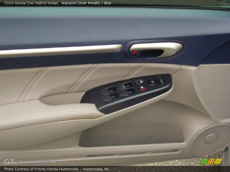 Alabaster Silver Metallic / Blue 2009 Honda Civic Hybrid Sedan