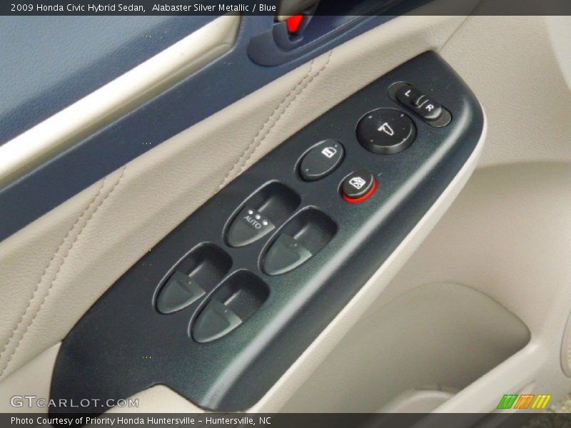 Alabaster Silver Metallic / Blue 2009 Honda Civic Hybrid Sedan