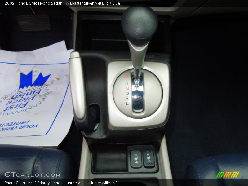 Alabaster Silver Metallic / Blue 2009 Honda Civic Hybrid Sedan