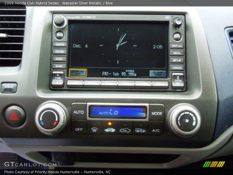 Alabaster Silver Metallic / Blue 2009 Honda Civic Hybrid Sedan