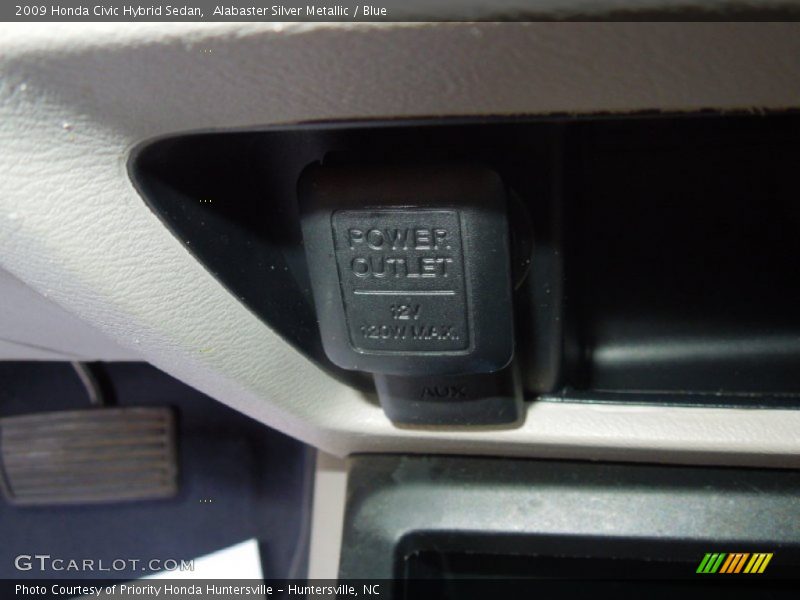 Alabaster Silver Metallic / Blue 2009 Honda Civic Hybrid Sedan