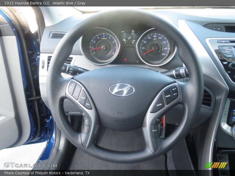 Atlantic Blue / Gray 2013 Hyundai Elantra GLS