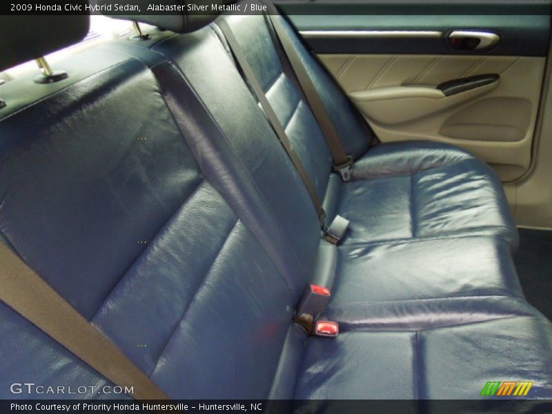 Alabaster Silver Metallic / Blue 2009 Honda Civic Hybrid Sedan