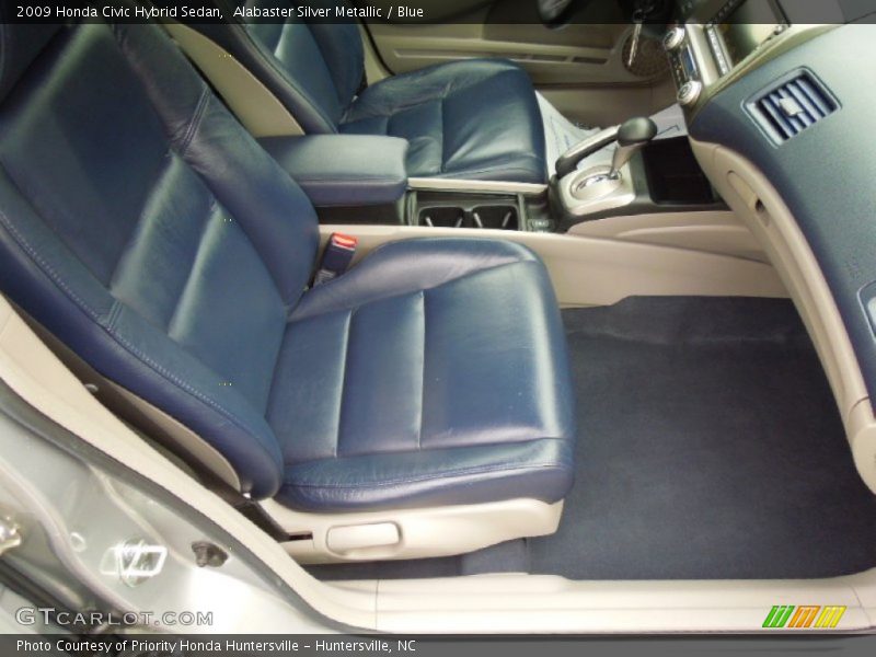 Alabaster Silver Metallic / Blue 2009 Honda Civic Hybrid Sedan