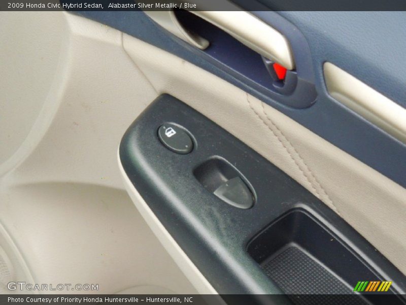 Alabaster Silver Metallic / Blue 2009 Honda Civic Hybrid Sedan
