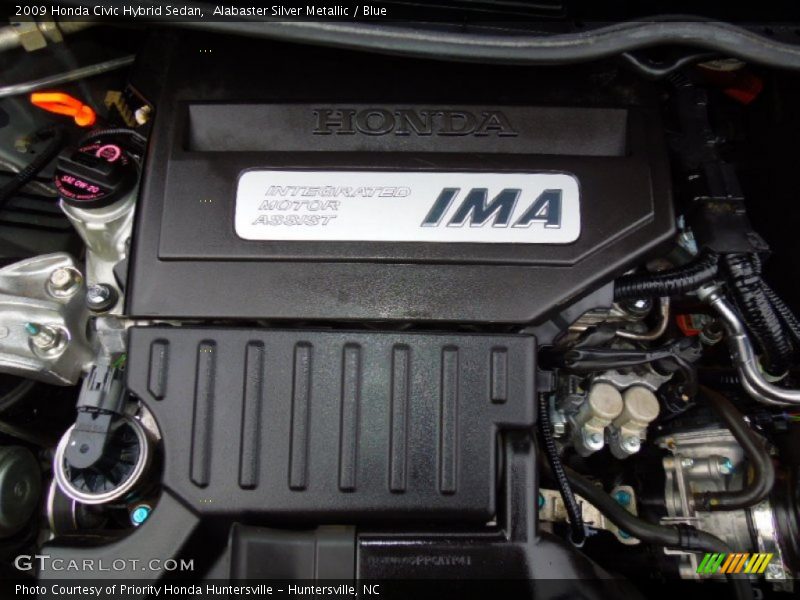 Alabaster Silver Metallic / Blue 2009 Honda Civic Hybrid Sedan