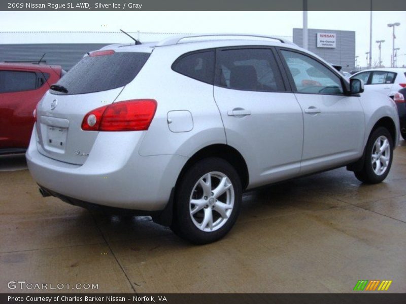 Silver Ice / Gray 2009 Nissan Rogue SL AWD