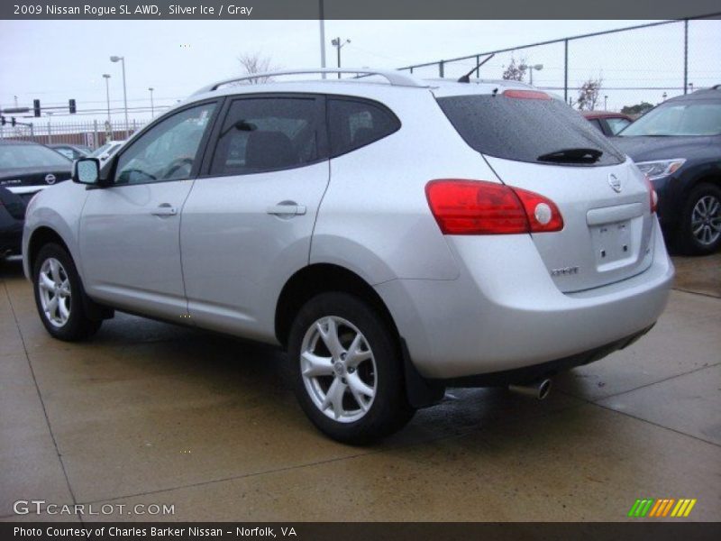 Silver Ice / Gray 2009 Nissan Rogue SL AWD