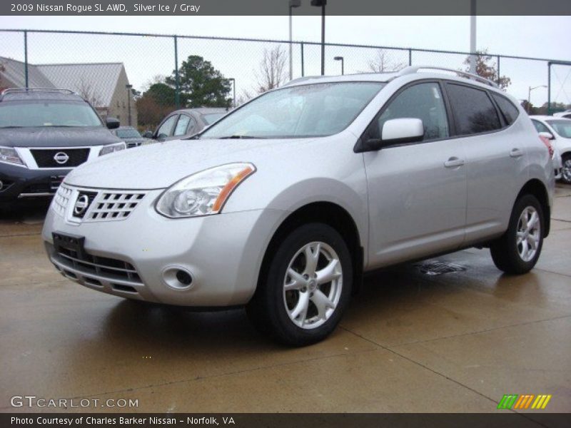Silver Ice / Gray 2009 Nissan Rogue SL AWD