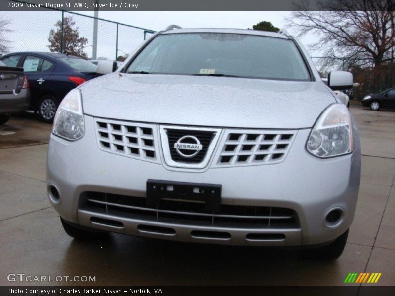 Silver Ice / Gray 2009 Nissan Rogue SL AWD
