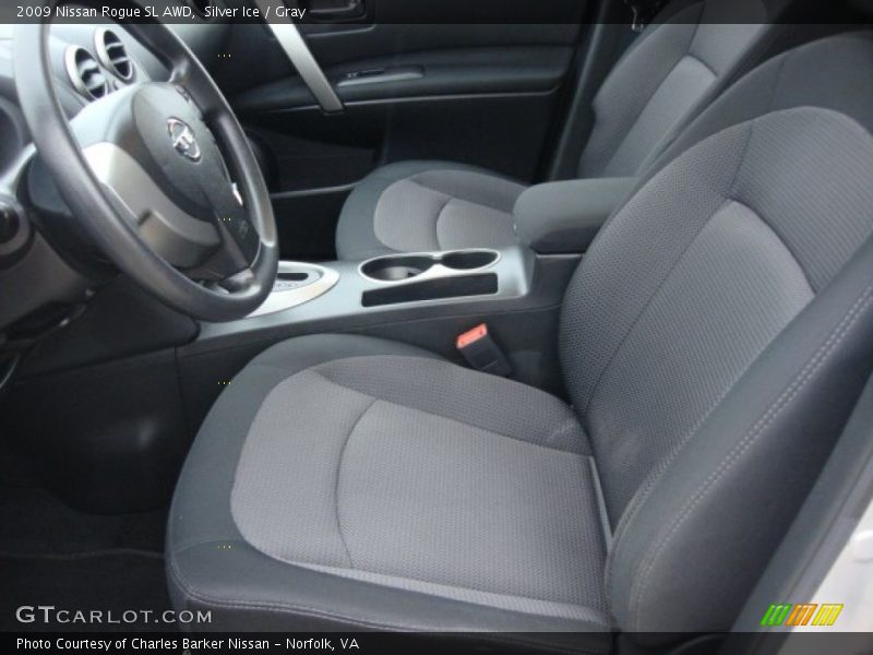 Silver Ice / Gray 2009 Nissan Rogue SL AWD