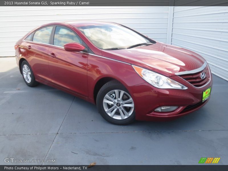 Sparkling Ruby / Camel 2013 Hyundai Sonata GLS