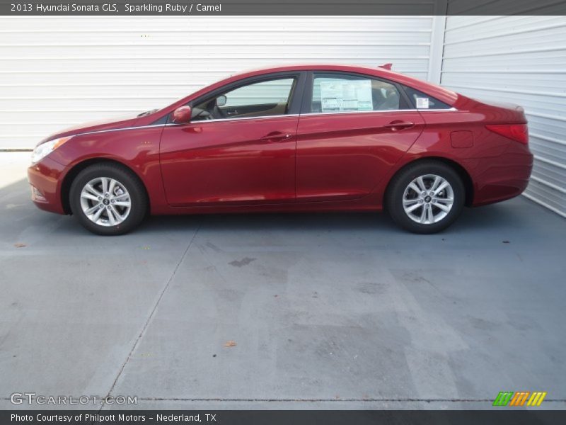 Sparkling Ruby / Camel 2013 Hyundai Sonata GLS