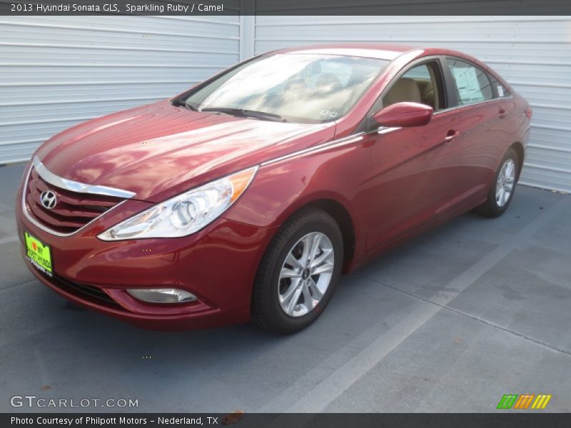 Sparkling Ruby / Camel 2013 Hyundai Sonata GLS