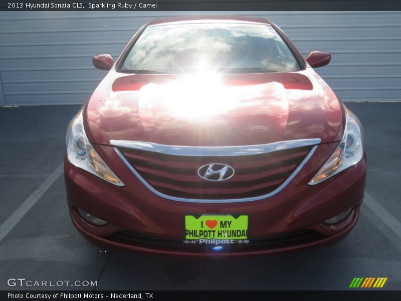 Sparkling Ruby / Camel 2013 Hyundai Sonata GLS
