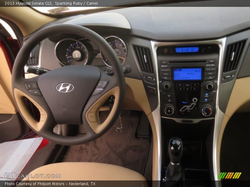 Sparkling Ruby / Camel 2013 Hyundai Sonata GLS