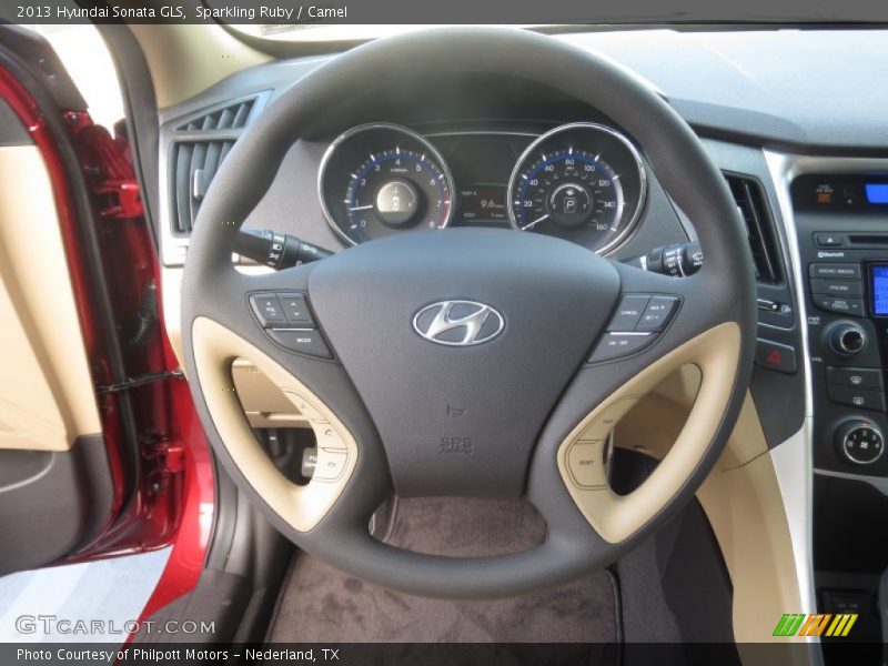 Sparkling Ruby / Camel 2013 Hyundai Sonata GLS