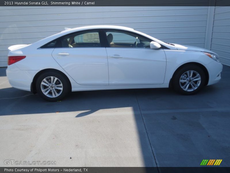 Shimmering White / Camel 2013 Hyundai Sonata GLS