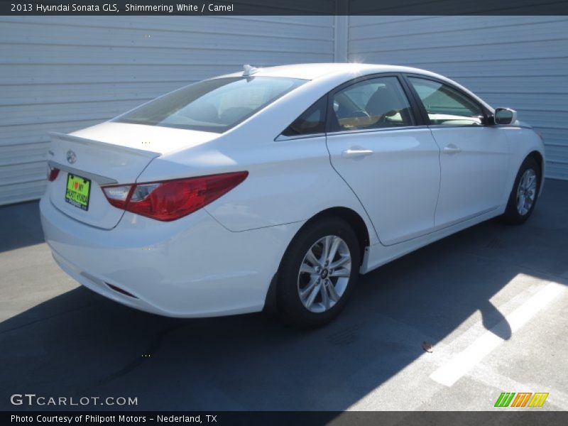 Shimmering White / Camel 2013 Hyundai Sonata GLS