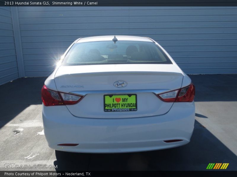 Shimmering White / Camel 2013 Hyundai Sonata GLS