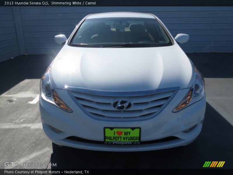 Shimmering White / Camel 2013 Hyundai Sonata GLS