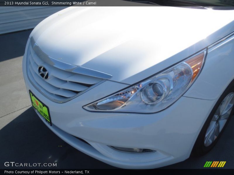 Shimmering White / Camel 2013 Hyundai Sonata GLS