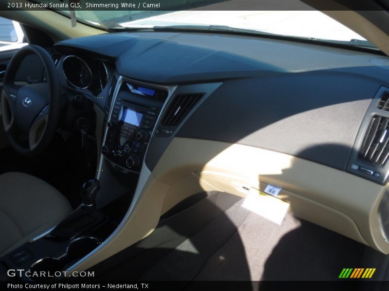 Shimmering White / Camel 2013 Hyundai Sonata GLS