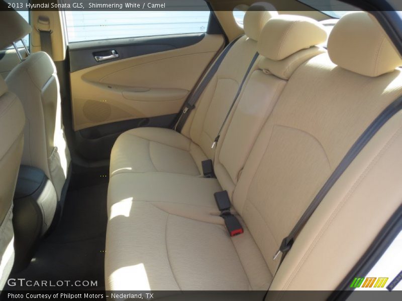 Shimmering White / Camel 2013 Hyundai Sonata GLS