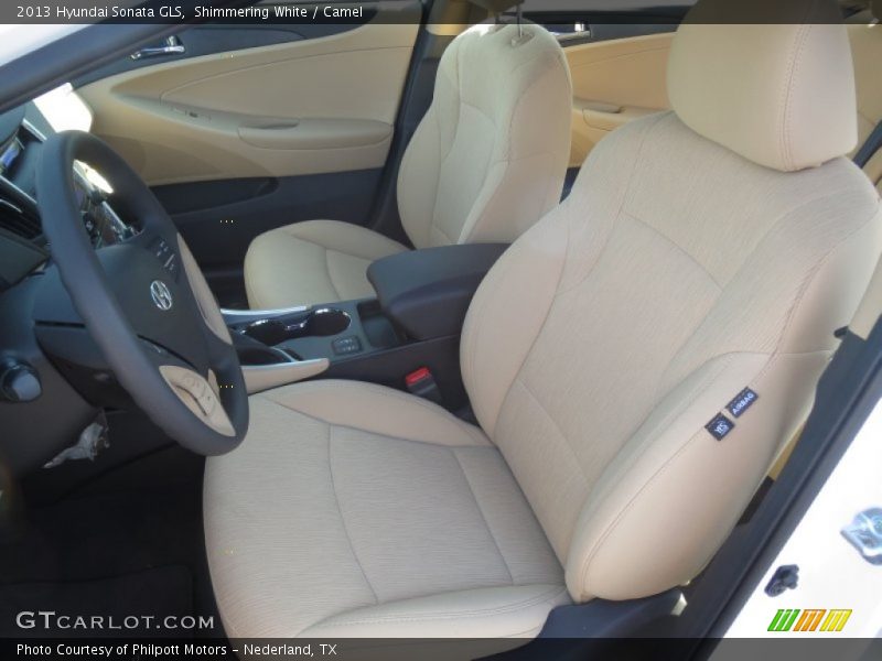 Shimmering White / Camel 2013 Hyundai Sonata GLS