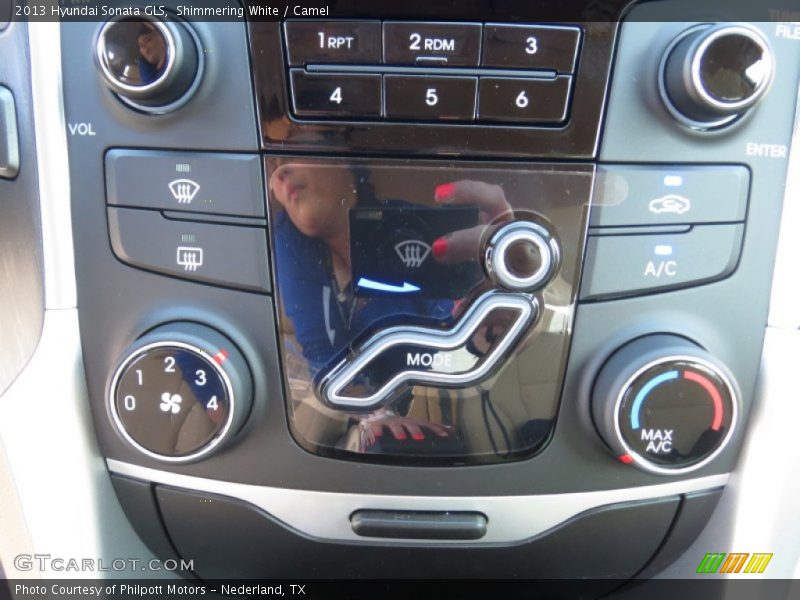 Shimmering White / Camel 2013 Hyundai Sonata GLS