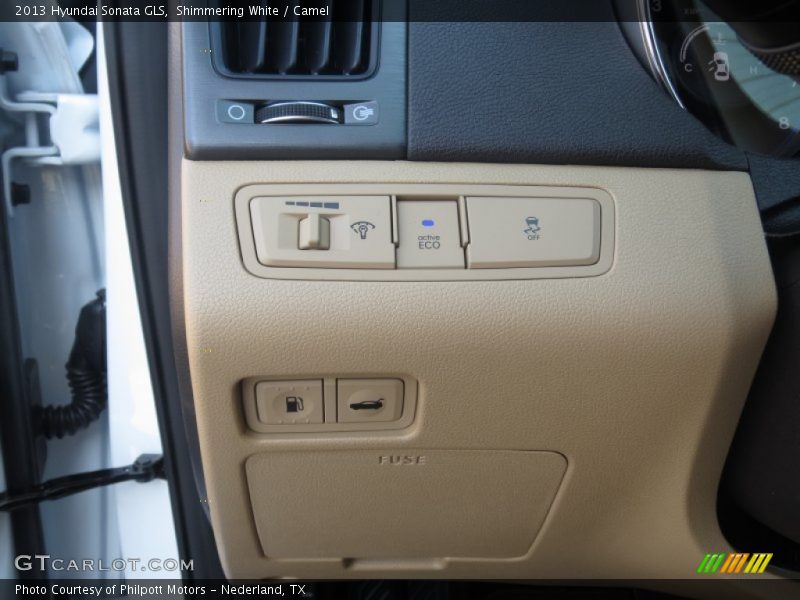 Shimmering White / Camel 2013 Hyundai Sonata GLS