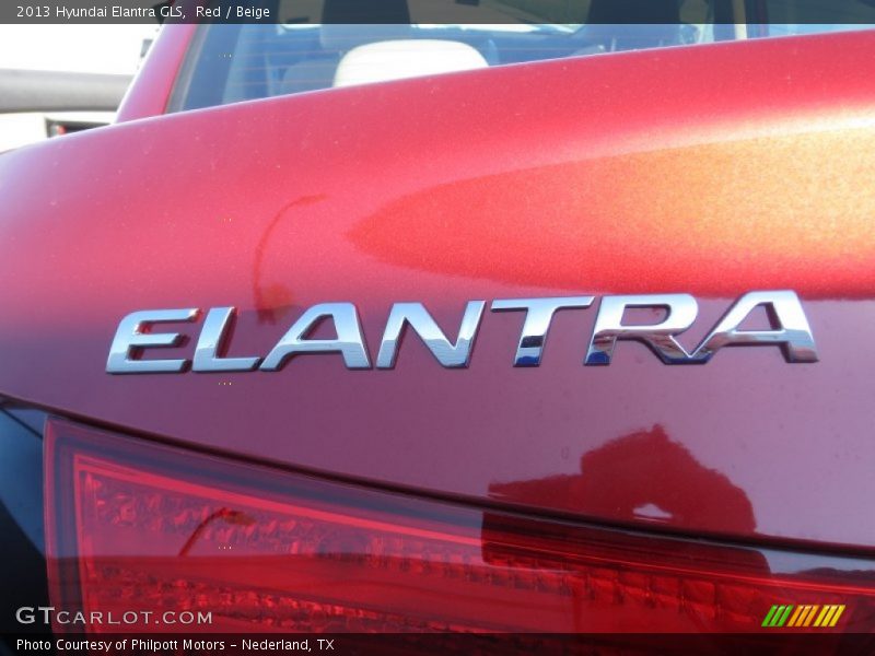 Red / Beige 2013 Hyundai Elantra GLS