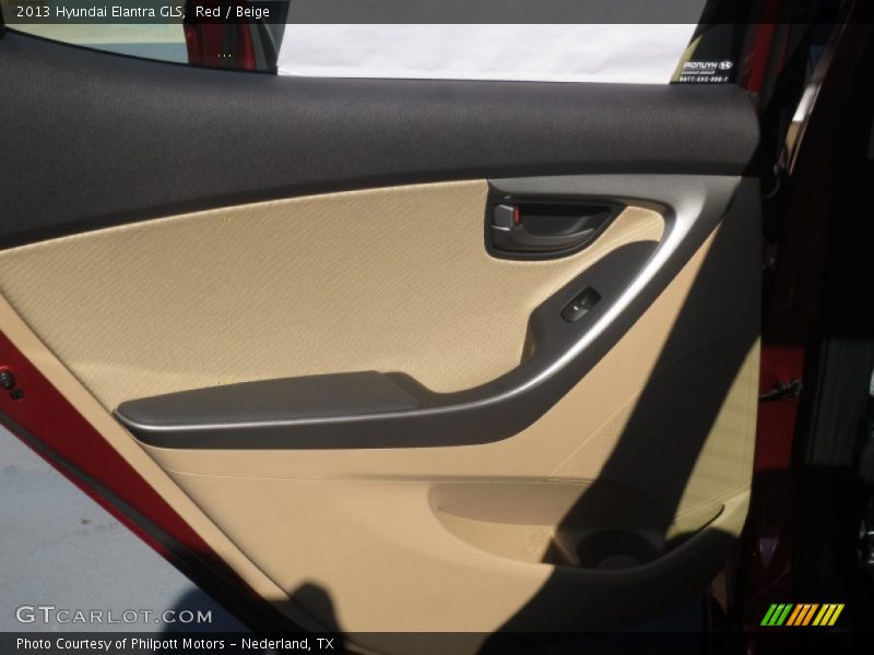 Red / Beige 2013 Hyundai Elantra GLS
