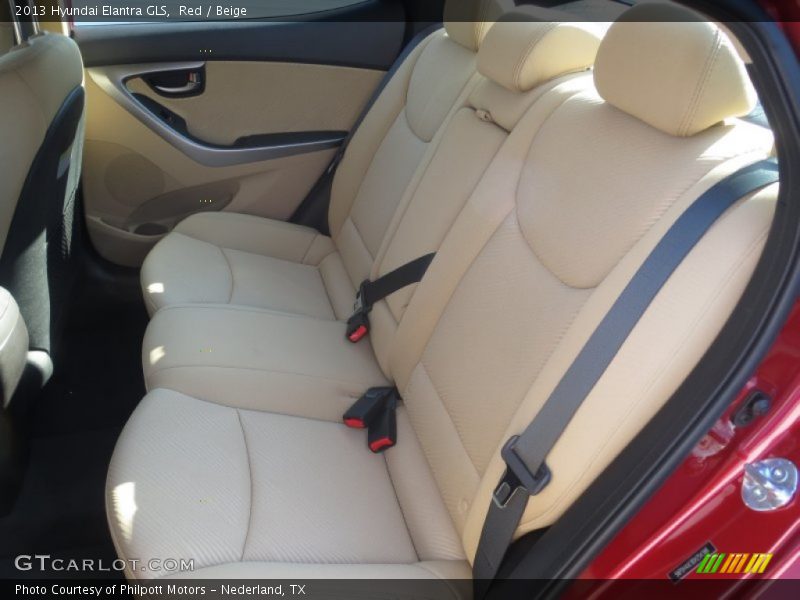 Red / Beige 2013 Hyundai Elantra GLS